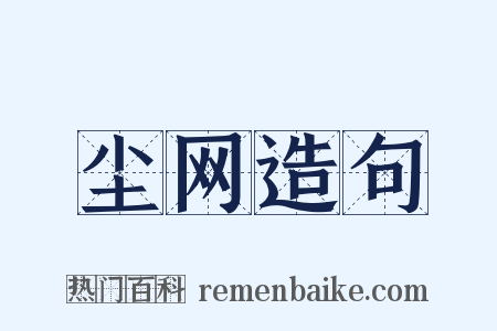 尘网造句是什么意思的图片